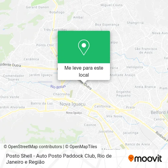 Posto Shell - Auto Posto Paddock Club mapa