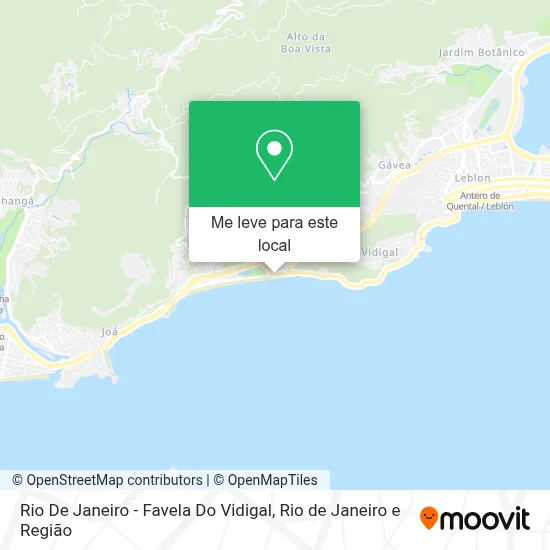 Rio De Janeiro - Favela Do Vidigal mapa