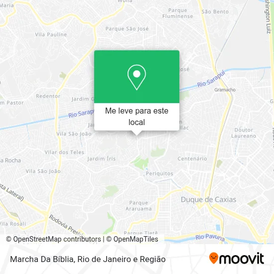 Marcha Da Bíblia mapa
