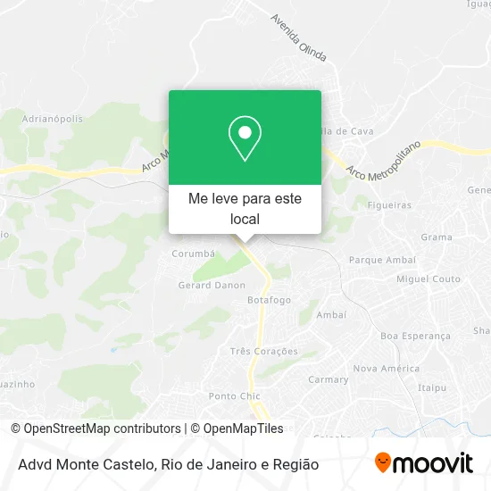 Advd Monte Castelo mapa