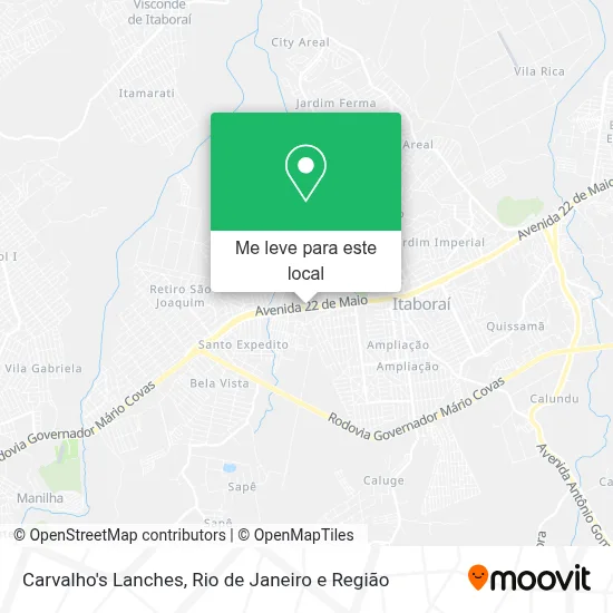 Carvalho's Lanches mapa