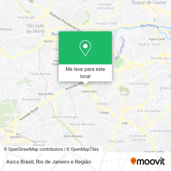 Asics Brasil mapa