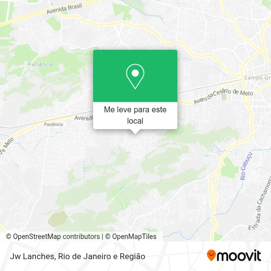 Jw Lanches mapa