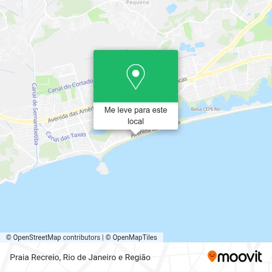 Praia Recreio mapa