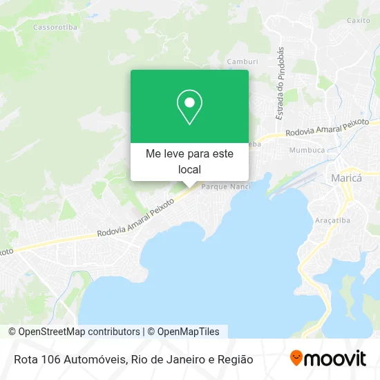 Rota 106 Automóveis mapa