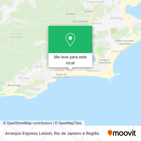 Arranjos Express Leblon mapa