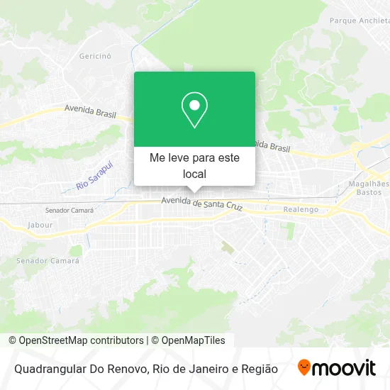 Quadrangular Do Renovo mapa