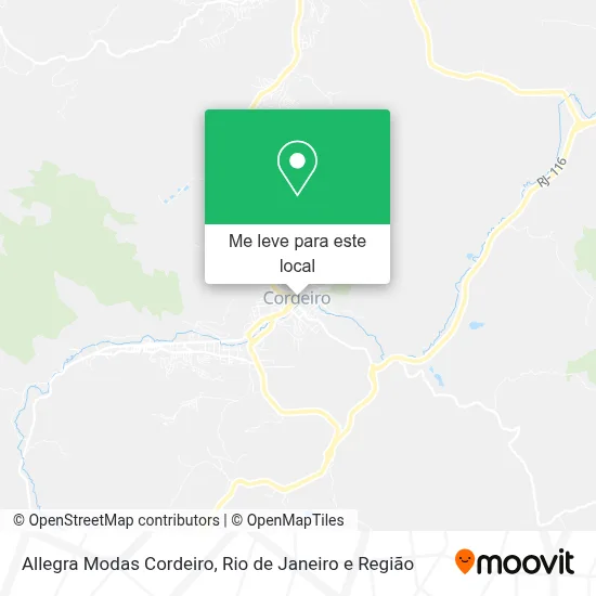 Allegra Modas Cordeiro mapa