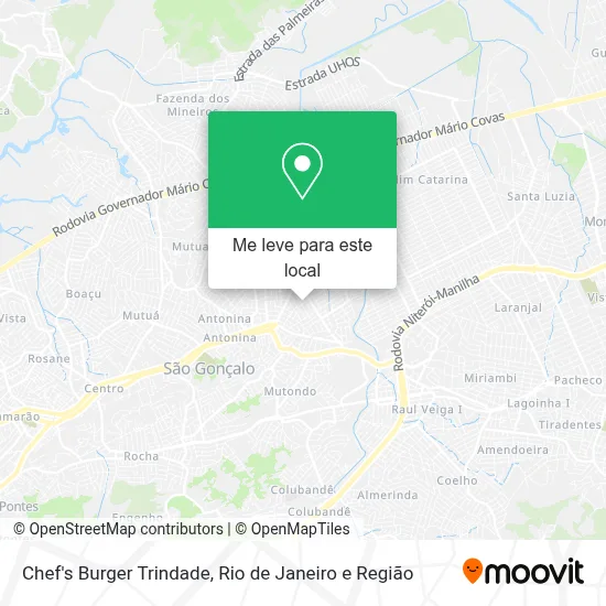 Chef's Burger Trindade mapa