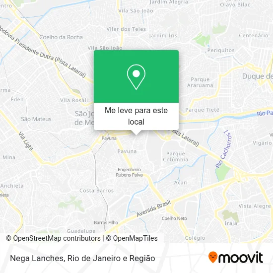Nega Lanches mapa