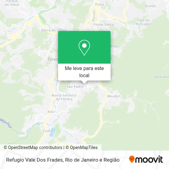 Refugio Vale Dos Frades mapa