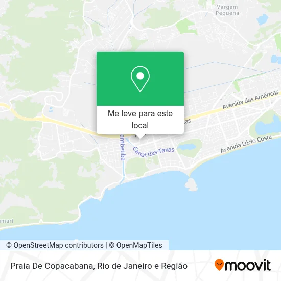 Praia De Copacabana mapa