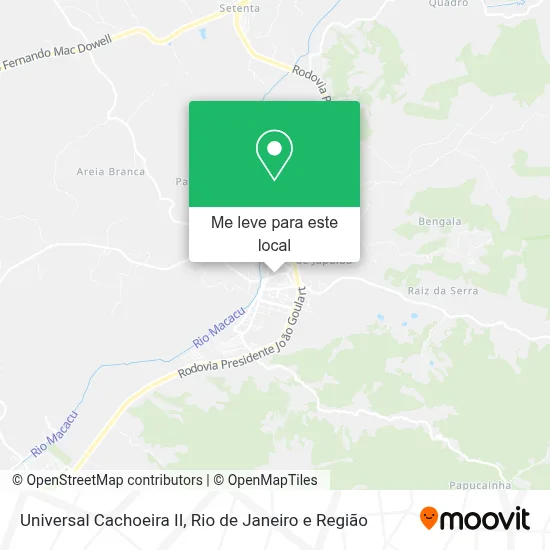 Universal Cachoeira II mapa