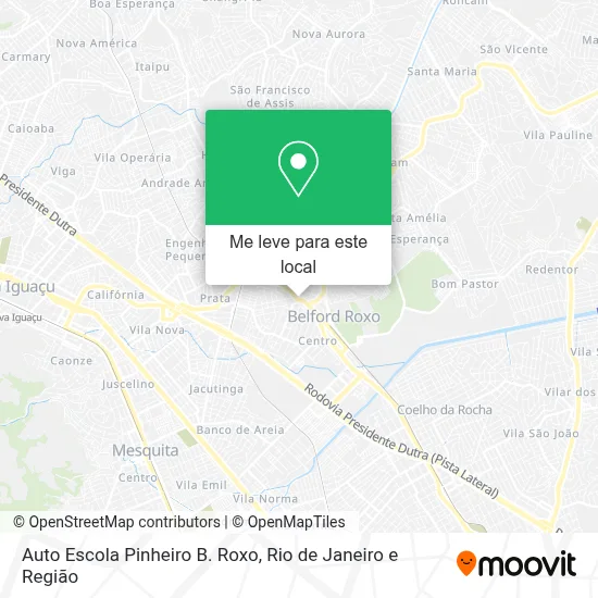 Auto Escola Pinheiro B. Roxo mapa