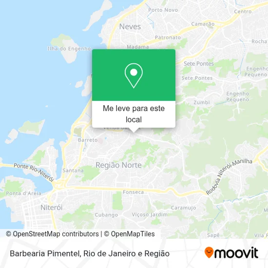 Barbearia Pimentel mapa