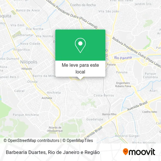 Barbearia Duartes mapa