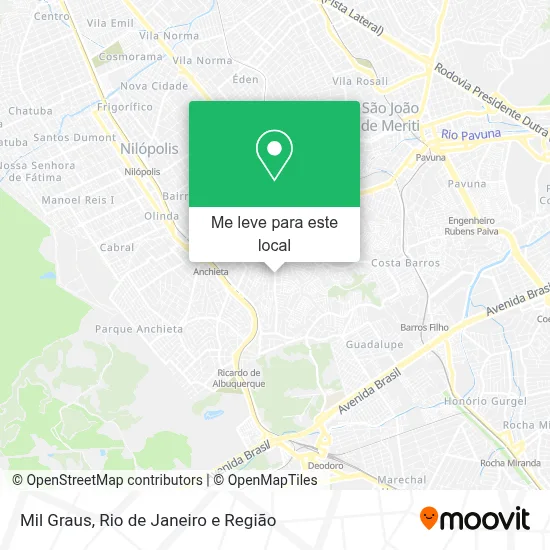 Mil Graus mapa