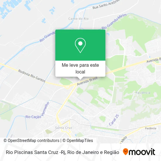 Rio Piscinas Santa Cruz -Rj mapa