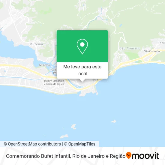 Comemorando Bufet Infantil mapa