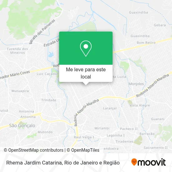 Rhema Jardim Catarina mapa