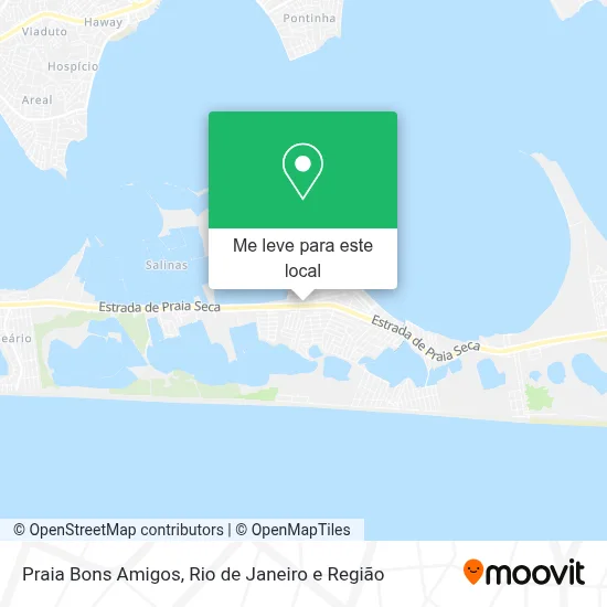 Praia Bons Amigos mapa