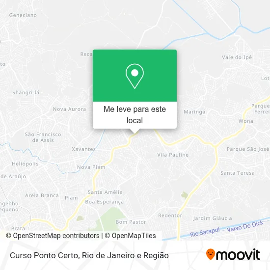 Curso Ponto Certo mapa