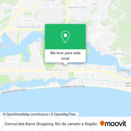 Democrata Barra Shopping mapa