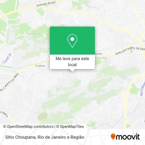 Sítio Choupana mapa