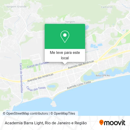 Academia Barra Light mapa