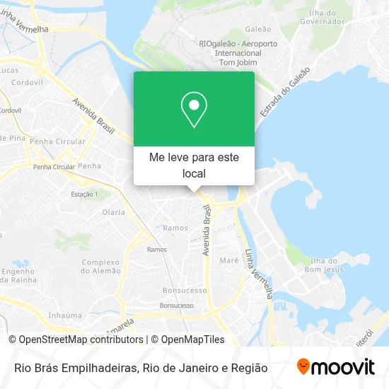 Rio Brás Empilhadeiras mapa