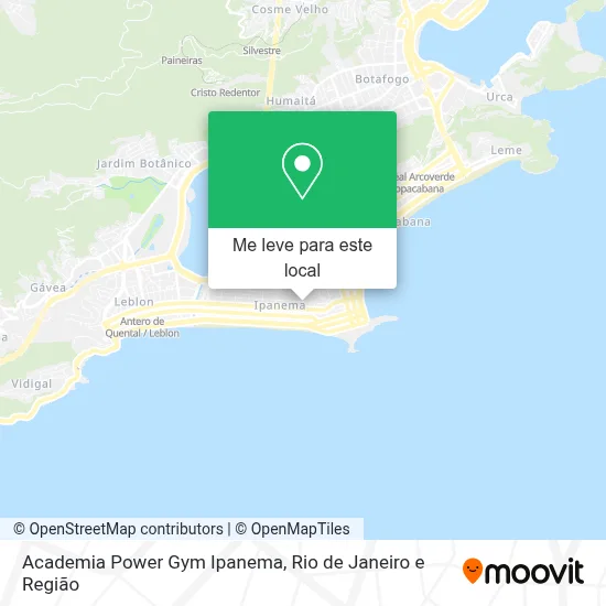 Academia Power Gym Ipanema mapa