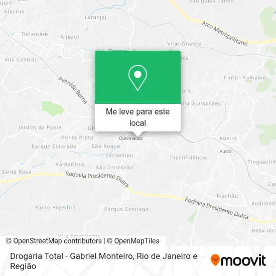 Drogaria Total - Gabriel Monteiro mapa