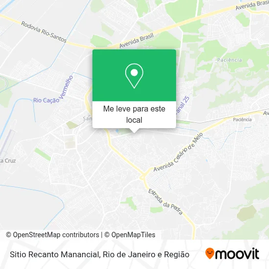 Sitio Recanto Manancial mapa