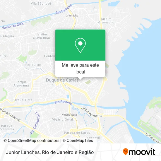 Junior Lanches mapa