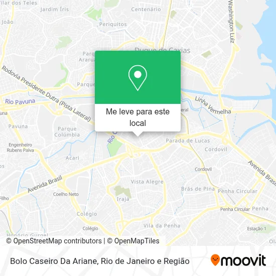 Bolo Caseiro Da Ariane mapa