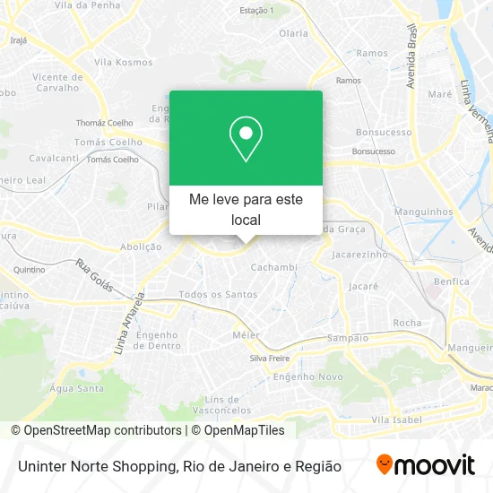Uninter Norte Shopping mapa