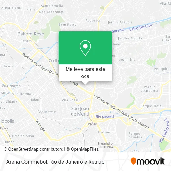 Arena Commebol mapa