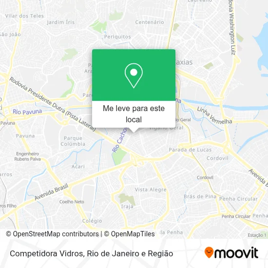 Competidora Vidros mapa
