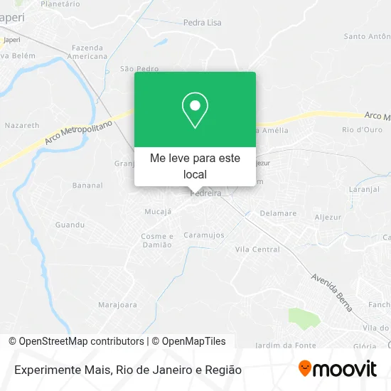 Experimente Mais mapa