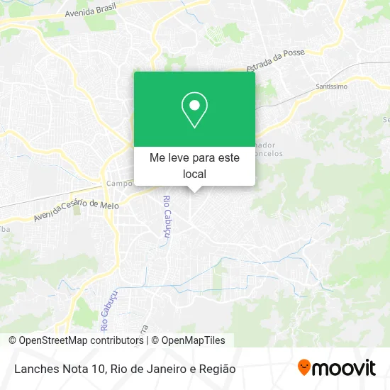 Lanches Nota 10 mapa