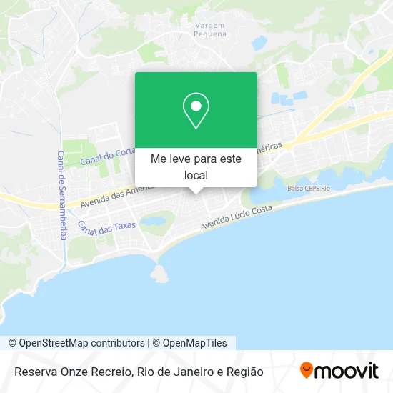 Reserva Onze Recreio mapa