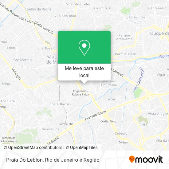 Praia Do Leblon mapa