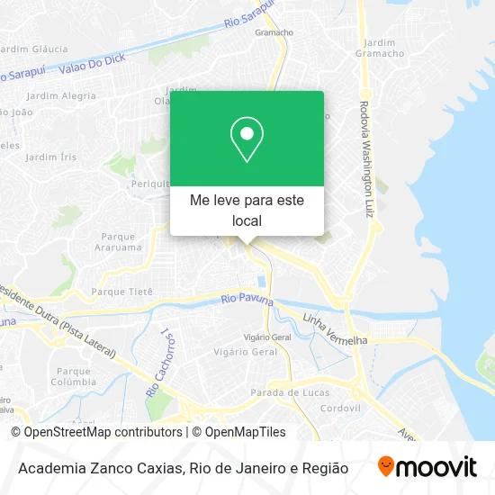 Academia Zanco Caxias mapa
