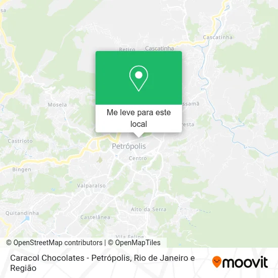 Caracol Chocolates - Petrópolis mapa