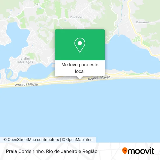 Praia Cordeirinho mapa