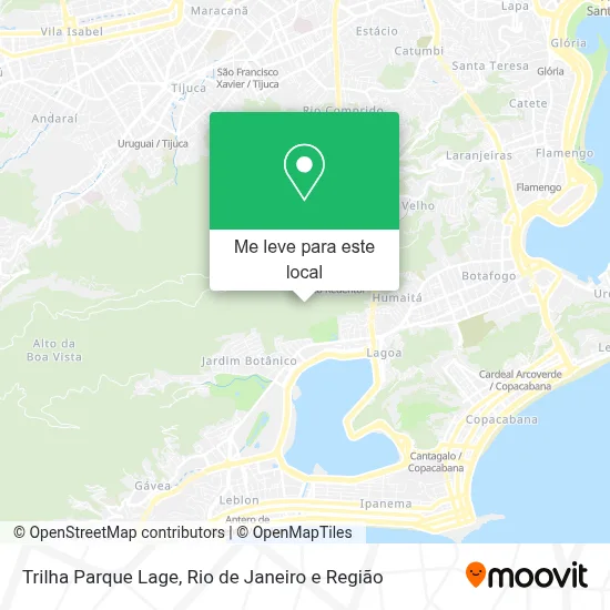 Trilha Parque Lage mapa
