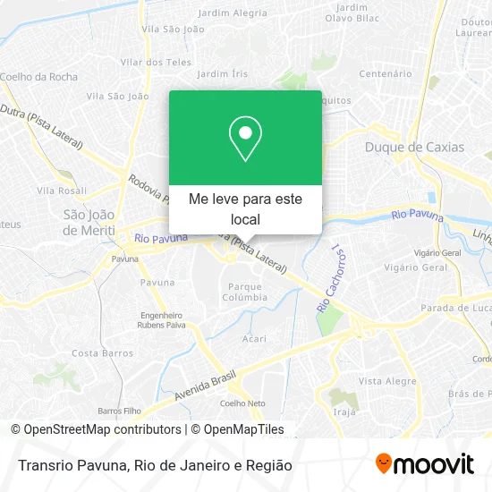 Transrio Pavuna mapa