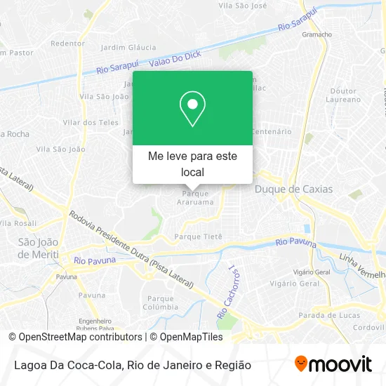 Lagoa Da Coca-Cola mapa
