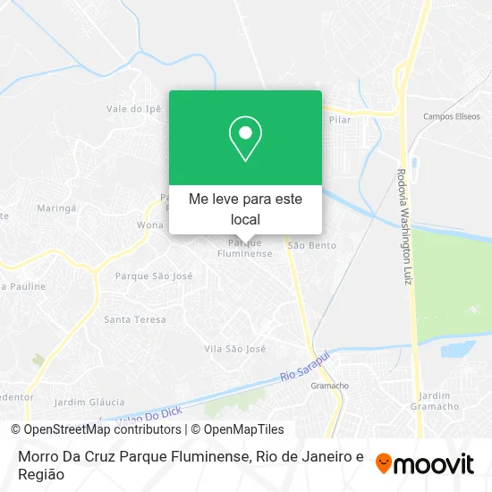 Morro Da Cruz Parque Fluminense mapa
