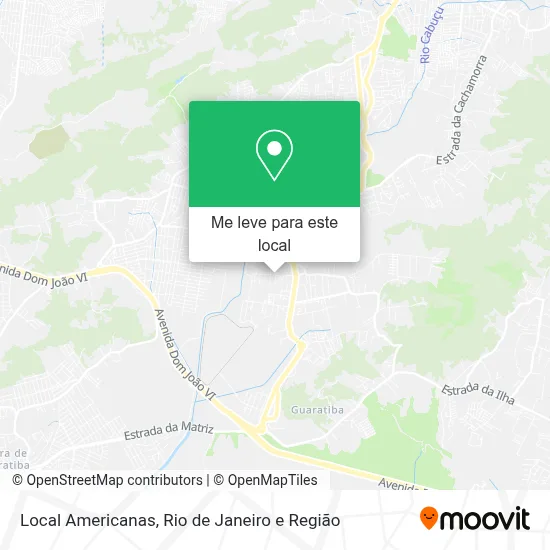 Local Americanas mapa